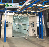 Four de peinture en poudre industriel électrique à gaz de 6 m de type discontinu et système de convoyage pour peinture en poudre