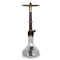 Nouvelle conception en alliage d'aluminium, chicha arabe, narguilé à tuyau unique, chicha à fumer, narguilé avec boîte cadeau