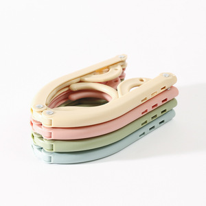 Percha plegable para ropa de viaje, tipo gancho con forma de ala de gaviota, portátil para viajes de negocios, hoteles, clips para calcetines, organizador de ropa - Product Image 2
