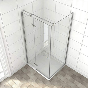 Panneaux en <span class=keywords><strong>verre</strong></span> <span class=keywords><strong>trempé</strong></span> de 6mm, 8mm, 10mm, 12mm d'épaisseur pour cloison de porte de douche de salle de bain - Product Image 4