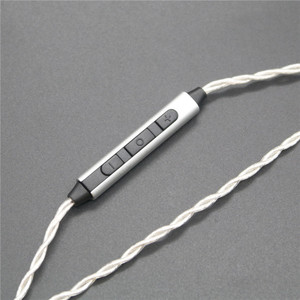 Câble pour écouteurs plaqué argent pour Sennheiser IE80 IE8I IE8, câble audio de remplacement de 1.2m avec micro intégré et télécommande - Product Image 2