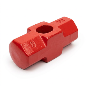 Cabeza de martillo de herrero de acero al carbono forjado sin mango, pintada en rojo, octogonal, precio de fábrica OEM - Product Image 1