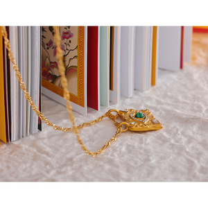 JINYOU 1993 Vintage Fashion Stone Eye Bead zircone ciondolo quadrato collana di lusso in acciaio inossidabile per gioielli dorati con ciondoli da <span class=keywords><strong>donna</strong></span> - Product Image 5