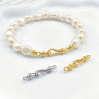 Connecteur universel en cuivre plaqué or 18 carats pour boucles d'oreilles, fermoir crochet de pêche et embout de perle