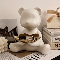 Ornements d'ours violents en céramique moderne de luxe Beihanmei, décoration de table écologique pour le salon, anniversaire