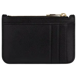 OEM ODM Saffiano-portefeuilles et porte-monnaie en cuir véritable pour femmes, porte-cartes de crédit avec fermeture éclair - Product Image 4