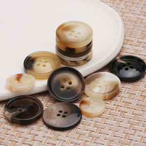Wholesale 4-<strong>Hole</strong> Decorative <strong>Resin</strong> <strong>Buttons</strong> Round Patterned Plastic <strong>Buttons</strong> for Suits Coat - Product Image 1