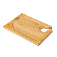 Cadeau de Noël idéal en bambou, plat à apéritif portable en bambou, plateau de service pour charcuterie et fromage avec porte-verre à vin