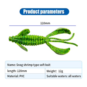 เหยื่อกุ้งลอยน้ำ PVC ขนาด 120 มม. น้ำหนัก 12 กรัม สำหรับตก<span class=keywords><strong>ปลา</strong></span>ทะเล - Product Image 3