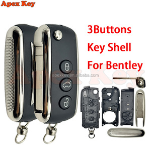 ปลอกหุ้มกุญแจรถยนต์พับได้รีโมทพับได้3ปุ่มสำหรับ Bentley Mulsanne hurtling GT Spur Continental FOB - Product Image 1