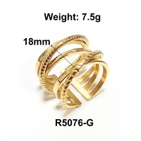Bagues doubles croisées tendance en acier inoxydable couleur or, géométriques, pour femmes, cadeau d'anniversaire ou de mariage