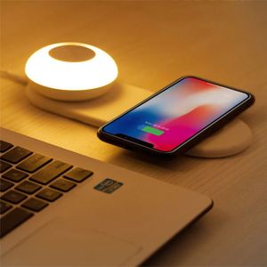 <b>Wireless</b> Charging Wholesale Oem Multi-Functional Led Light Bedside <b>Lamp</b> With Phone Charger for Office - Product Image 5