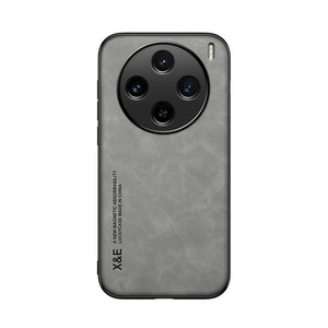 เคสโทรศัพท์หนังหรูหราแบบบางเคสผิวสัมผัสสำหรับเด็กพร้อมเคสยึดแม่เหล็กในรถสำหรับ VIVO X100S - Product Image 1