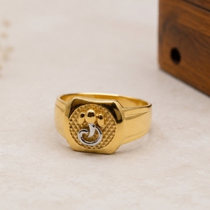 22K Gold <b>Mens</b> Signet <b>Ring</b> Traditional Designer Gold <b>Ring</b> Elegant Yellow Gold Jewelry <b>for</b> Wedding Party Daily Wear Traditional - Product Image 4