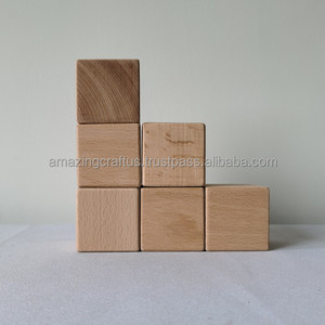 3.2cm nhẹ Maple sanded mịn khối gỗ tuyệt vời Đồ chơi giáo dục cho trẻ em 'dự án Ảnh Thủ công mỹ nghệ Nguồn cung cấp câu đố - Product Image 4