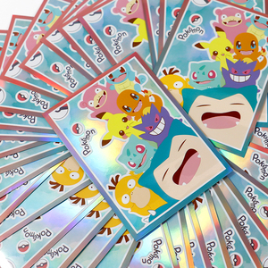 Op maat gemaakte CMYK matte grijze Fox 100 micron 10-kleuren gravure print kaarthulzen voor verzamelkaarten 66x91mm - Product Image 6