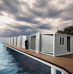 Entrepôt Atelier Pas Cher 20 pieds 40 pieds Nouveau Design USA Villa Préfabriquée Pas Cher Moderne Pliable Mobile Portable Extensible Conteneur Maison - Product Image 1