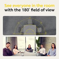 Cámara de Video para Sala de Reuniones Jabra PanaCast 50 Inteligente Panorámica de 180° y 4K, Cámara Web de Gran Angular Fácil de Configurar con Micrófonos