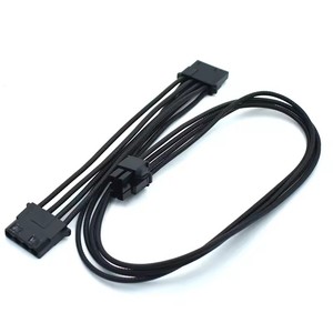 Câble personnalisé 16AWG IDE 4 broches/Sata/pci-e 8 broches/CPU 8 broches avec motif tressé pour alimentation modulaire ASUS ROG <span class=keywords><strong>THOR</strong></span> <span class=keywords><strong>LOKI</strong></span> 1200W 1000W 850W - Product Image 2