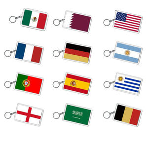 Cadeaux promotionnels pour les fans de football, porte-clés en acrylique avec drapeau de Jordanie, porte-clés, souvenir touristique - Product Image 5