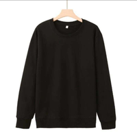 Fabricants de vêtements personnalisés printemps et automne 100% coton 360 grammes col rond à manches longues sweat décontracté couleur unie haut