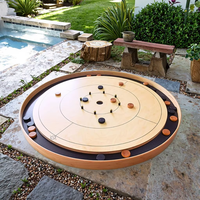 Jeu de société Crokinole en bois Taille du tournoi Crokinole moderne avec sac de transport