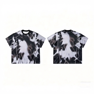 Men's Plus Size Short Sleeve O-Neck <b>T</b>-<b>Shirt</b> Knitted Tie Dye <b>Camouflage</b> Pattern Quick Dry Casual Wear - Product Image 3
