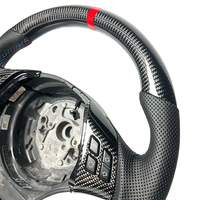 Pour BMW E90 E91 E92 E89 E70 E71 E46 Volant Sport avec Volant de Qualité de Ligne Centrale Rouge en Fibre de Carbone Noir pour BMW