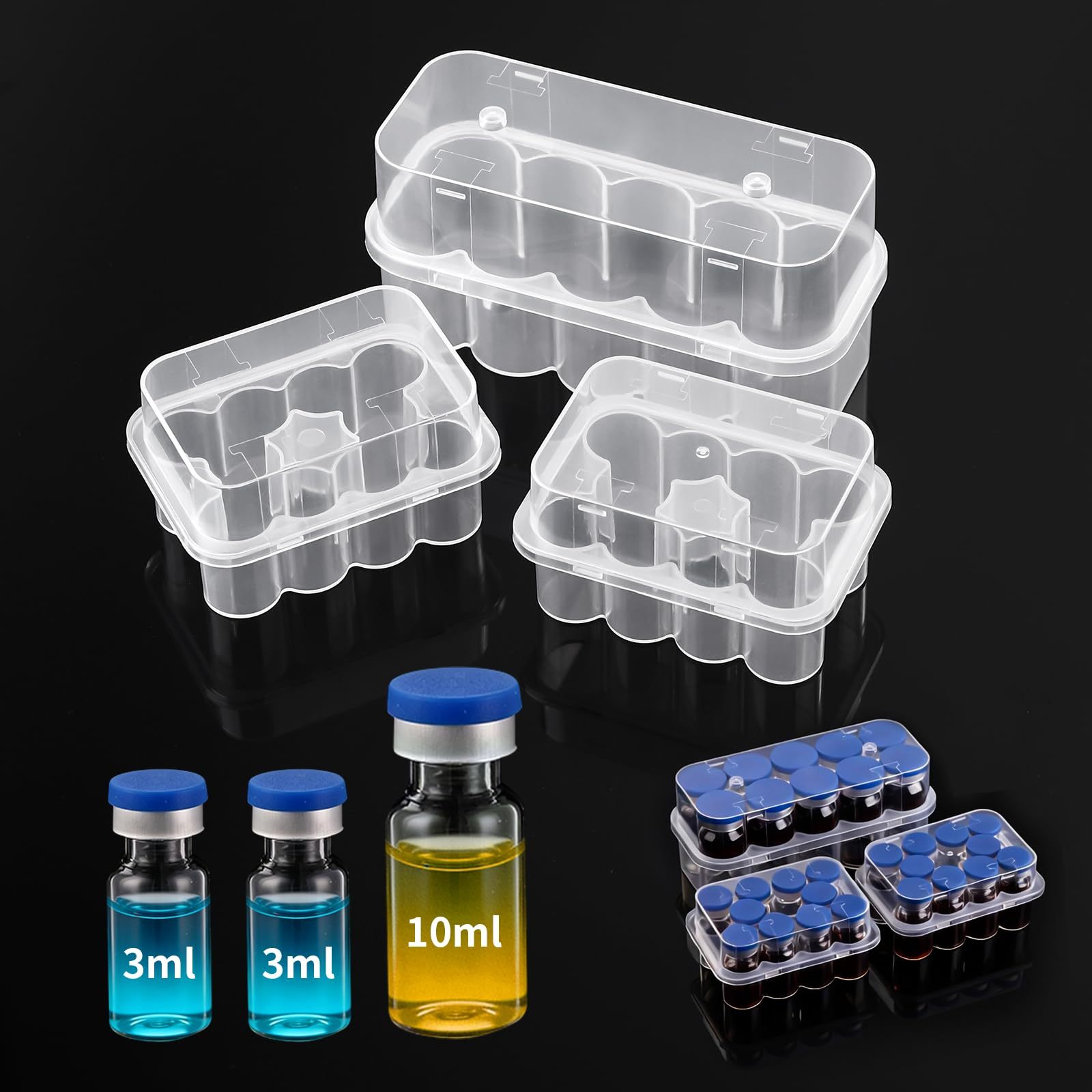 Clear 3ml 4 vials holder