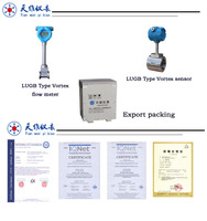 Twin-port Explosion-proof Vortex Flow Meter Stainless Steel Body Exd IIC T6 Gb Digital Transmitter for Steam Air and Low