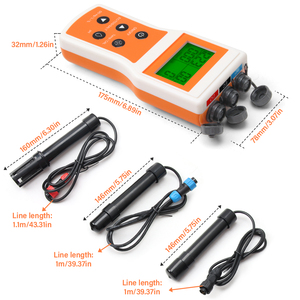 Tragbarer 6-in-1-Kunststoff-Wasserqualitätsanalysator Ph-Meter für gelösten Sauerstoff Ec Leitfähig keit Salzgehalt Hydro ponik Aquarium ODM - Product Image 3
