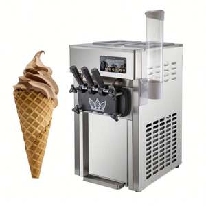 EU Warehouse Commercial <b>Soft</b> <b>Serve</b> <b>Ice</b> <b>Cream</b> Maker Countertop Stainless Steel <b>Ice</b> <b>Cream</b> <b>Machine</b> With 3 Flavors - Product Image 6