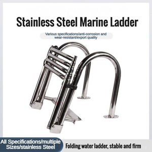 Approvisionnement d'usine Quincaillerie marine Bateau Piscine en acier inoxydable Échelle d'extension polyvalente pliable en 4 étapes - Product Image 4