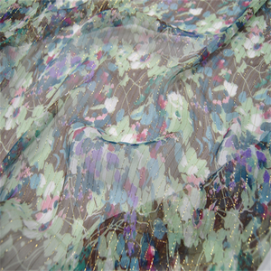 Tissu métallique en soie pour femmes <span class=keywords><strong>Voile</strong></span> de chemise Grande matière Sentiment doux et élégant Style Nice Small Floral Design - Product Image 5