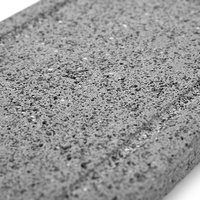 Planche de barbecue de roche volcanique résistante à la chaleur personnalisée en pierre de gril à steak de lave de haute qualité pour une utilisation dans la cuisine à domicile