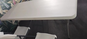 Giá rẻ trắng ngoài trời 6ft 180cm nhựa gấp bảng, xách tay cắm trại bảng với en581 tiêu chuẩn - Product Image 3