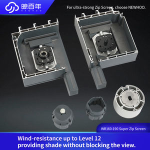 Sistema de Persianas Enrollables con Cierre Hermético WR160-<span class=keywords><strong>190</strong></span>, Resistentes al Viento, para Grandes Espacios Exteriores, Fabricante de Rieles con Cierre Impermeables - Product Image 3