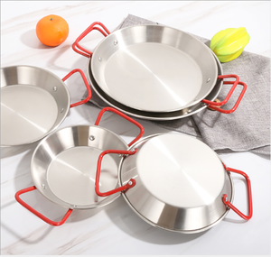 Wholesale Restaurant Kitchenware <strong>Paella</strong> <strong>Pan</strong> Stainless Steel Seafood Pot Non Stick <strong>Paella</strong> <strong>Pan</strong> with Double Handle - Product Image 5