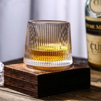 Vaso giratorio grueso de cristal con logotipo personalizado, vaso de vino de cristal con personalidad creativa, sublimación, whisky XO Chivas Rock Up