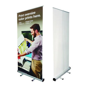 Quảng cáo xách tay PVC Polyester biểu tượng tùy chỉnh thường vụ Đăng màn hình cuộn kéo lên biểu ngữ - Product Image 1