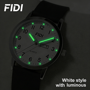 Reloj de Cuarzo Minimalista FIDI para Adolescentes, Correa de Silicona y Cuero, Resistente al Agua, con Función de Fecha, Reloj de Pulsera Informal para Estudiantes, Venta al Por Mayor - Product Image 6