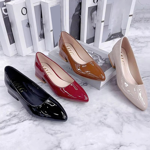 Y French 3.5CM Block Heels Women's <strong>Shoes</strong> Round <strong>Closed</strong> Toe Pumps <strong>Ladies</strong> Female <strong>Shoes</strong> - Product Image 1