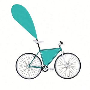 Drapeau de sécurité pour vélo haute visibilité, mât en fibre de verre robuste, bande réfléchissante, polyester résistant aux déchirures, drapeau de vélo haute visibilité - Product Image 5