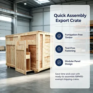 Quick Assembly Fumigation Free Wooden <b>Crate</b> Automation Production Line Equipment Ocean Container Loading Transport Case - Product Image 2