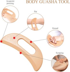 Rodillo de Masaje Terapéutico Curvo de Madera, Herramienta Manual para Celulitis, Puntos Gatillo, Drenaje Linfático, Anticelulítico, Liberación Muscular - Product Image 6