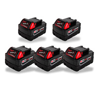 Ensemble d'outils électriques sans fil Milwaukee M18 FUEL 21 pièces, 14 outils, 5 batteries, chargeur, sac à outils, sans balais, OEM, vente en gros