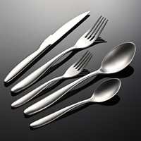 Ensemble de couverts de luxe en acier inoxydable 18/10 miroir, couteau, fourchette et cuillère verticaux, pour cadeaux d'affaires et restaurants, 1085022