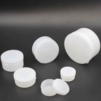 Pot à pommade en plastique blanc, étanche à l'humidité, écologique, recyclable, 5/10/20/30/50/100g, boîte de rangement rechargeable pour crème cosmétique pour le visage