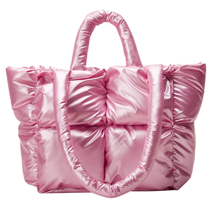Borsa a tracolla imbottita in cotone imbottito leggero invernale da <span class=keywords><strong>donna</strong></span> OEM personalizzata - Product Image 3