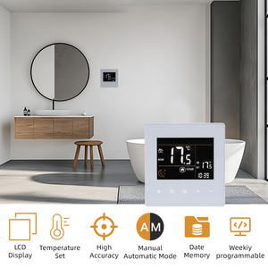 Thermostat programmable à écran tactile, design moderne, interface conviviale, application Tuya, <span class=keywords><strong>chauffe</strong></span>-<span class=keywords><strong>eau</strong></span>, chaudière à gaz - Product Image 3